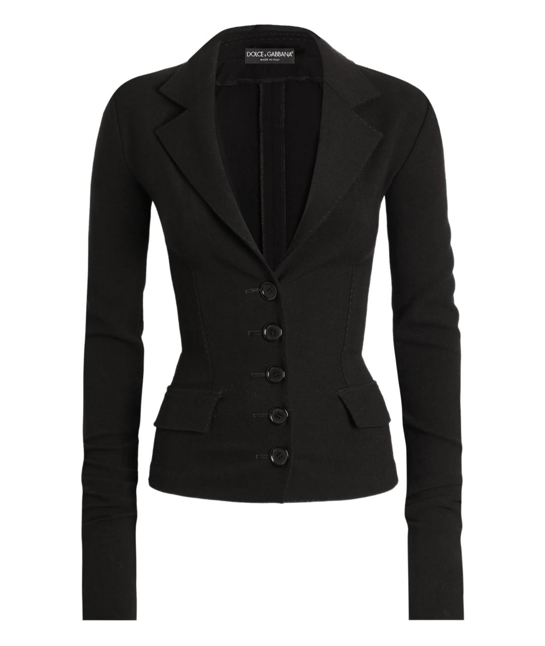 DOLCE&GABBANA Черный шерстяной жакет/пиджак, фото 1