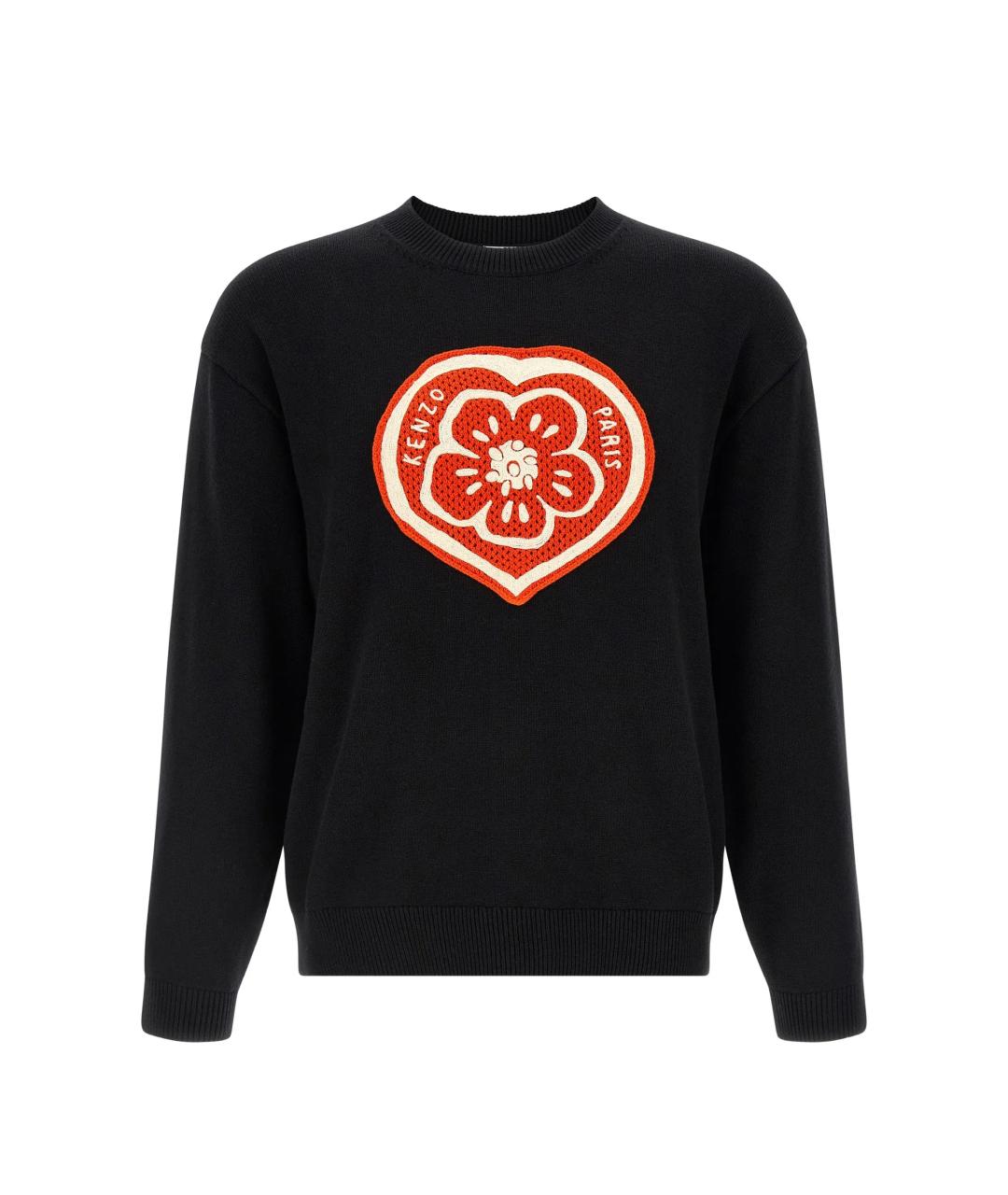 KENZO Черный хлопковый джемпер / свитер, фото 1
