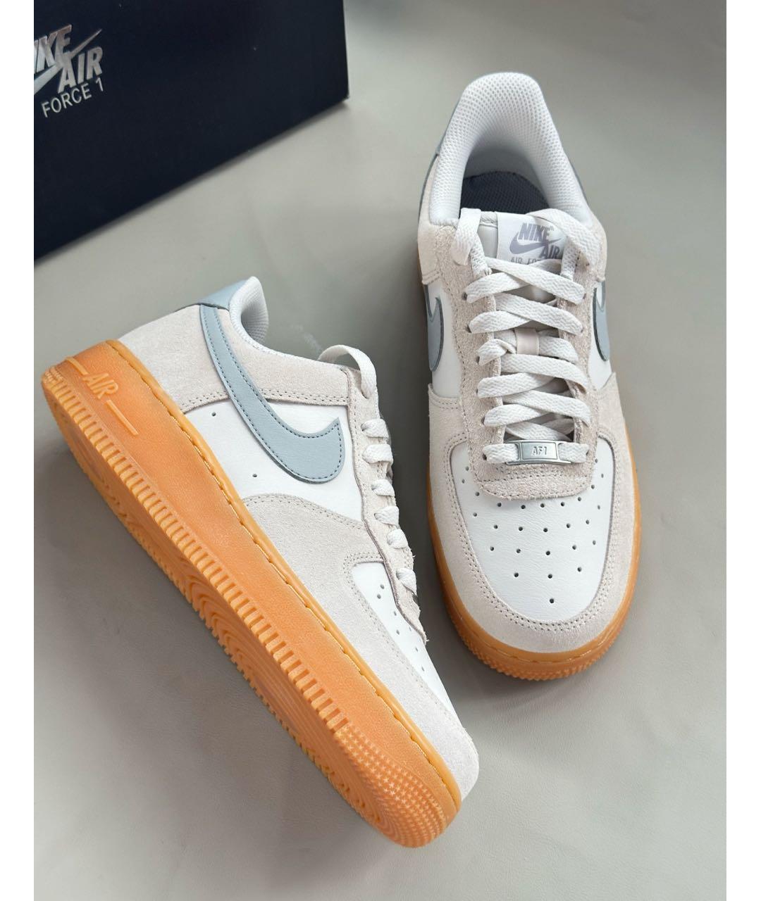 NIKE Бежевые замшевые низкие кроссовки / кеды, фото 8