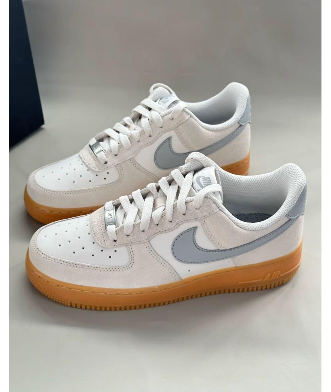 NIKE Бежевые замшевые низкие кроссовки / кеды, фото 5