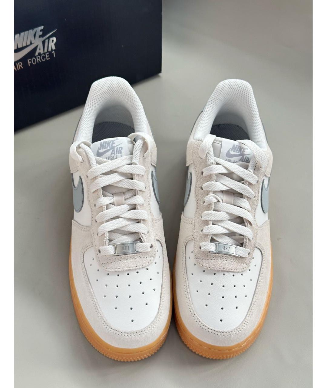 NIKE Бежевые замшевые низкие кроссовки / кеды, фото 6