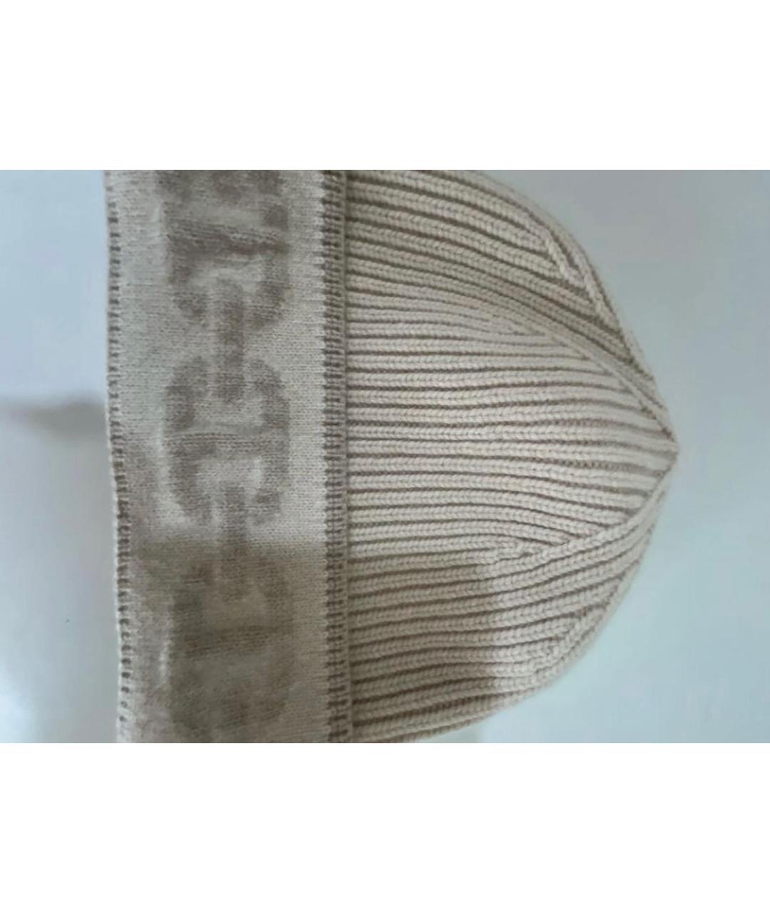 HERMES Бежевая кашемировая шапка, фото 4