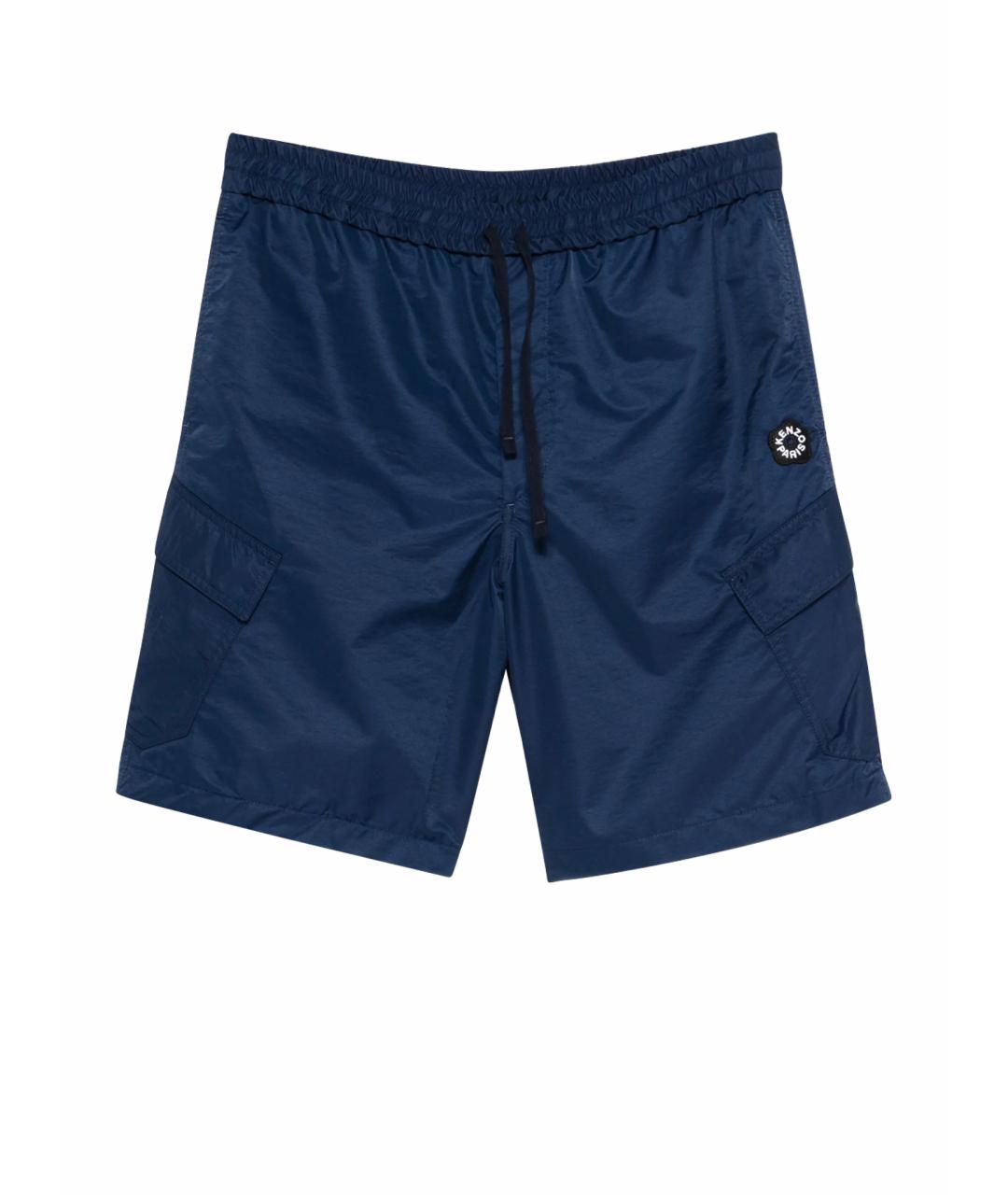 KENZO Синие полиамидовые шорты, фото 1