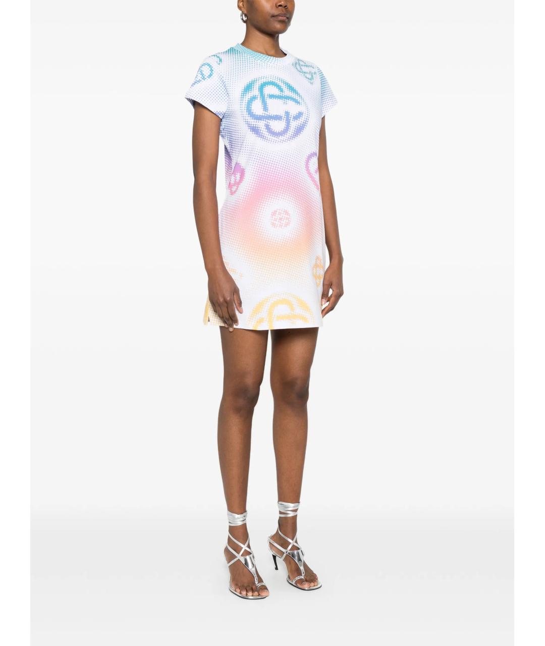 CASABLANCA Мульти хлопковое повседневное платье, фото 3