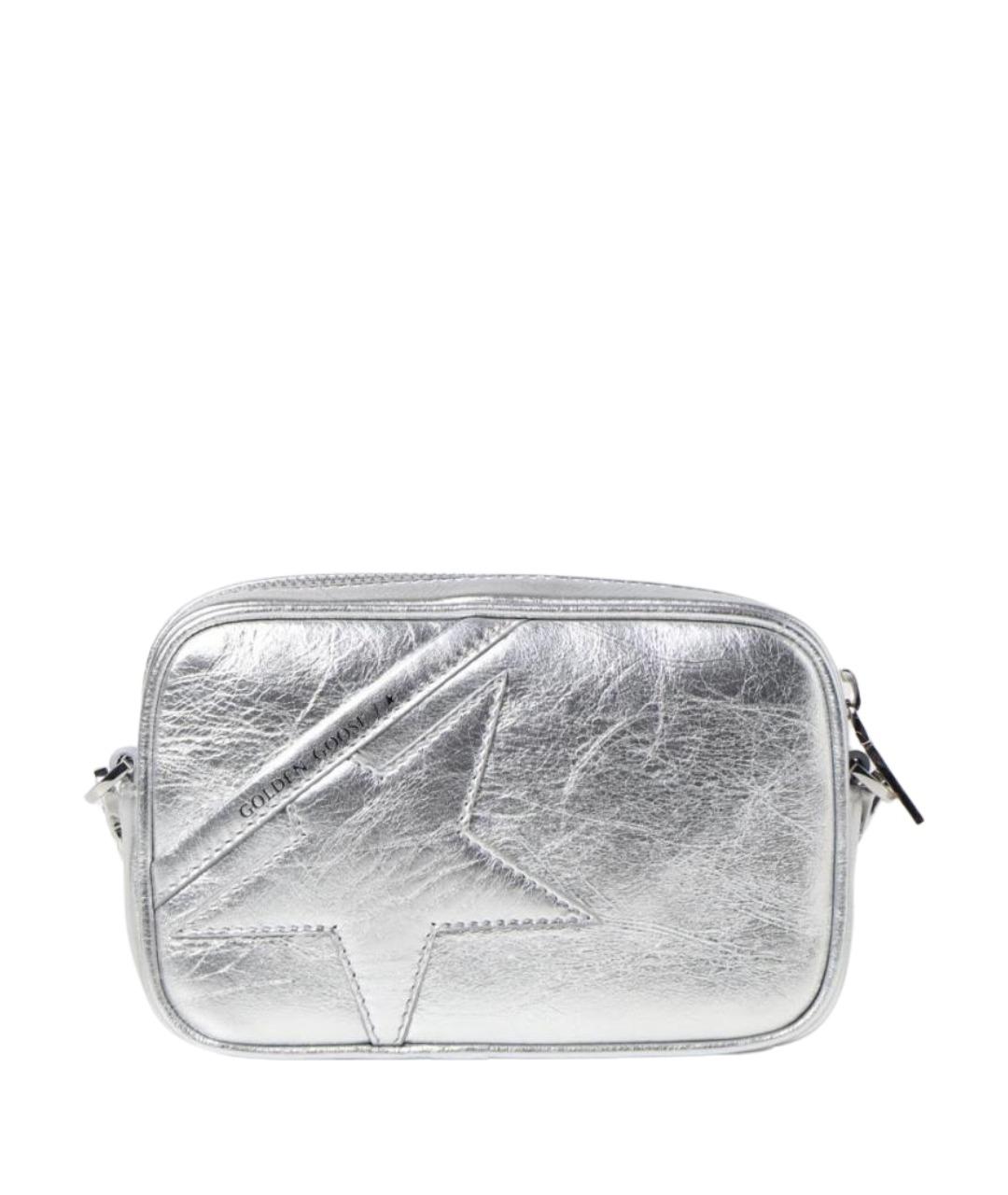 GOLDEN GOOSE DELUXE BRAND Серебряная кожаная сумка через плечо, фото 1