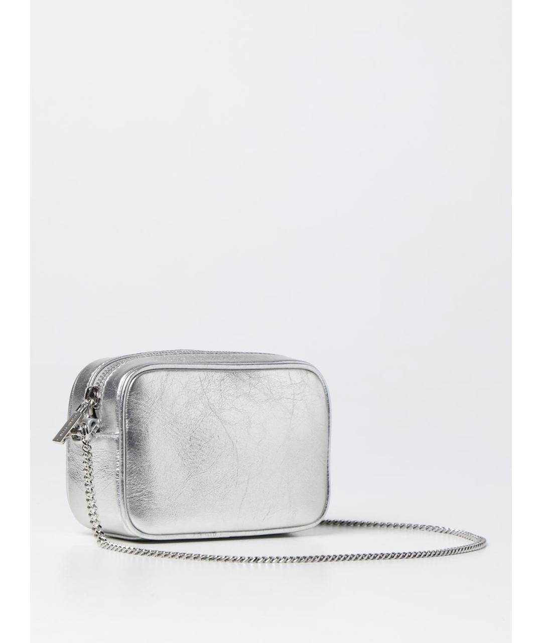 GOLDEN GOOSE DELUXE BRAND Серебряная кожаная сумка через плечо, фото 2