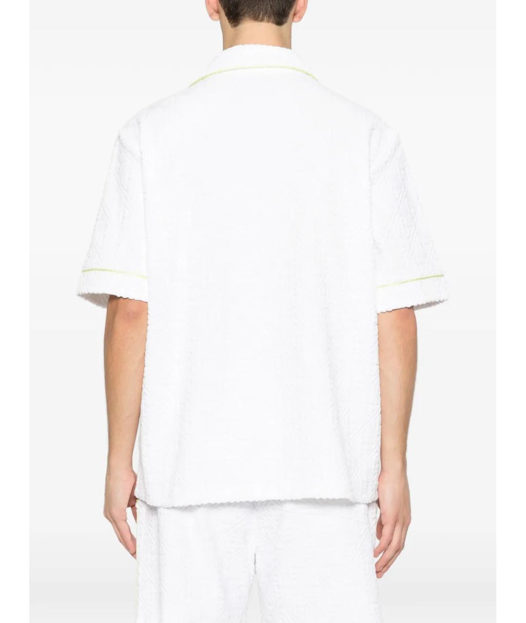 CASABLANCA Белая хлопко-полиэстеровая кэжуал рубашка, фото 4