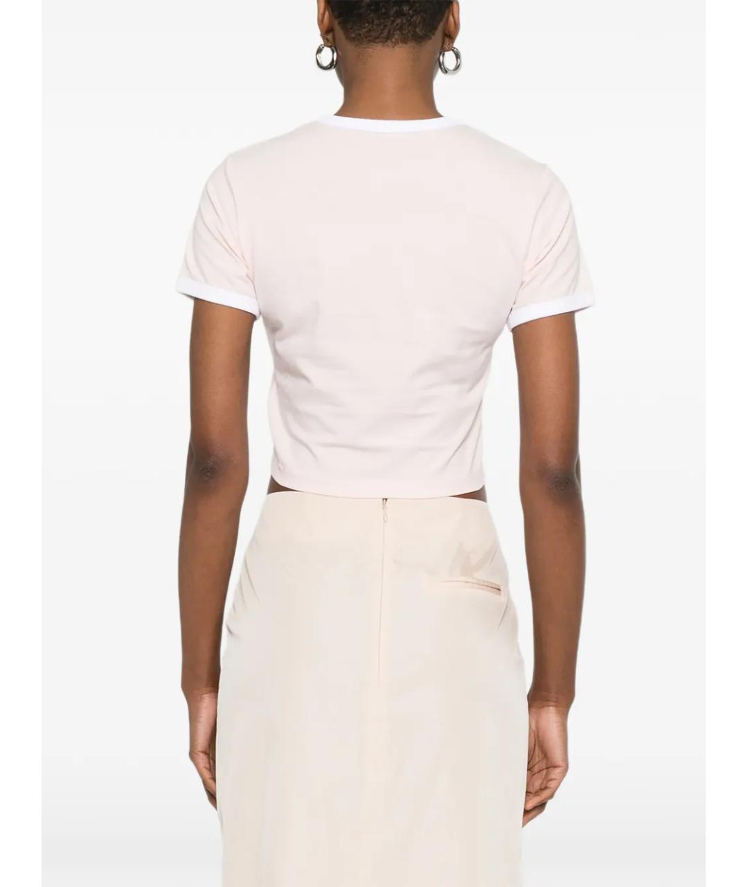 CASABLANCA Розовая хлопковая футболка, фото 4