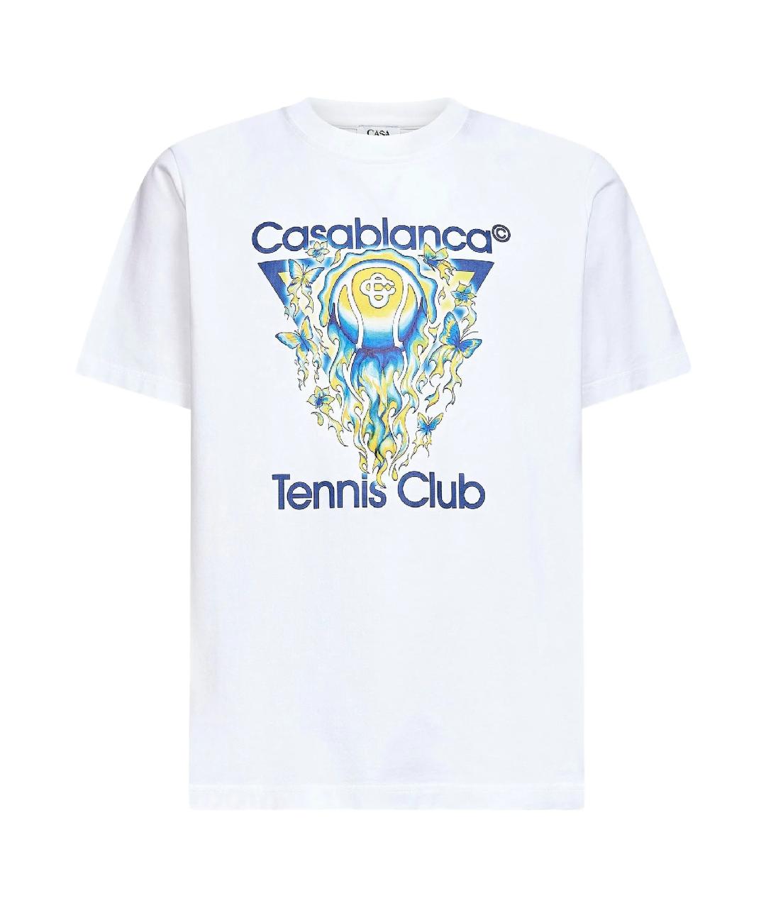 CASABLANCA Белая хлопковая футболка, фото 1