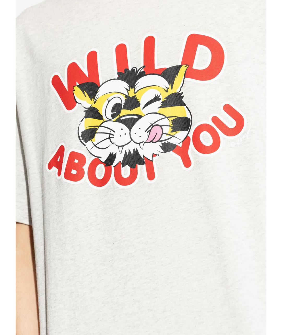 KENZO Серая хлопковая футболка, фото 5