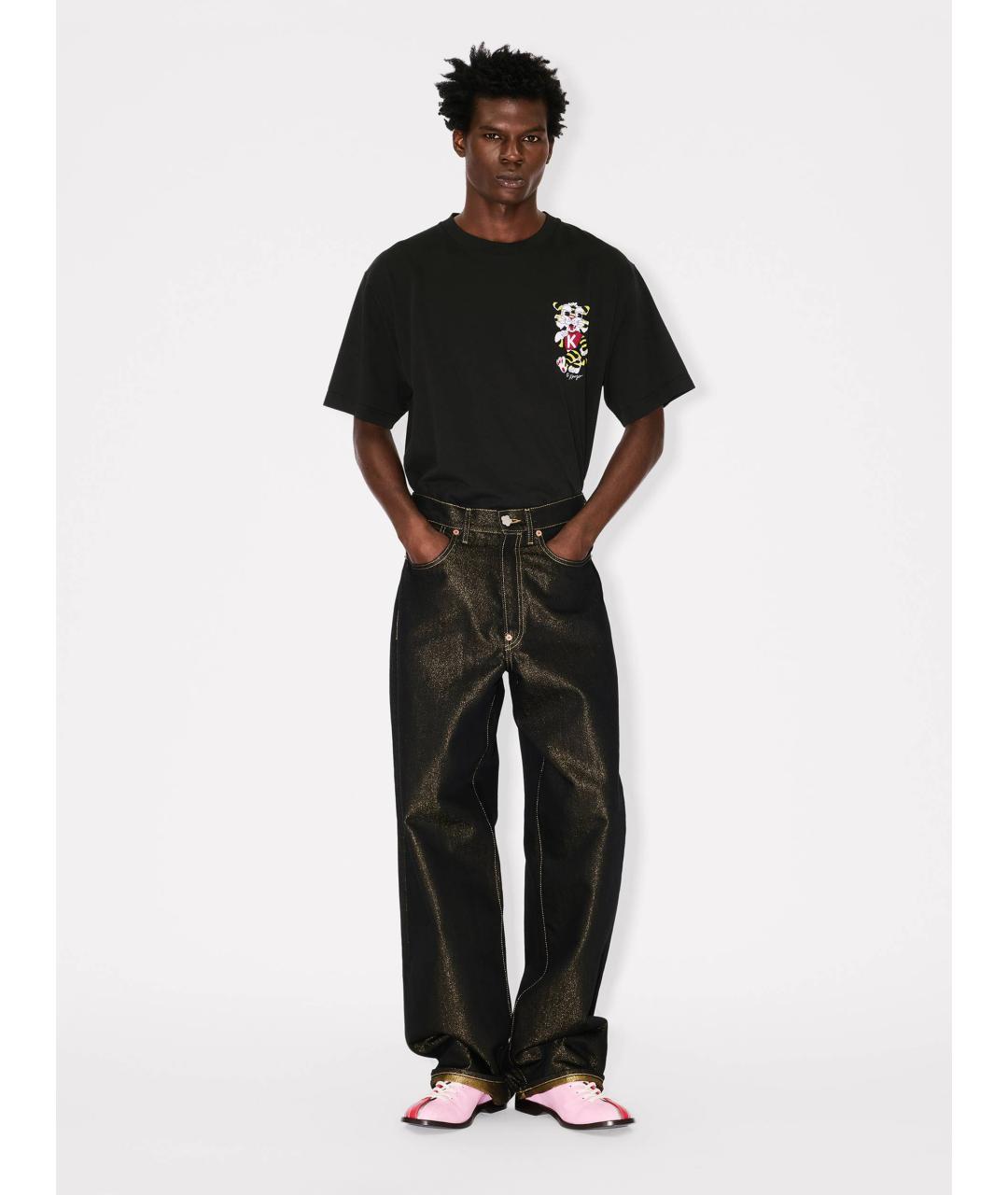 KENZO Черная хлопковая футболка, фото 4