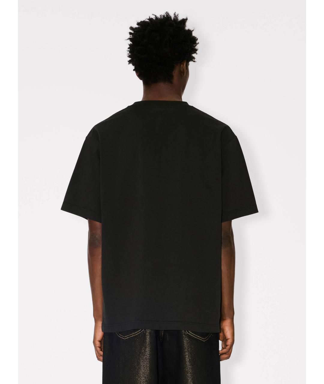 KENZO Черная хлопковая футболка, фото 3