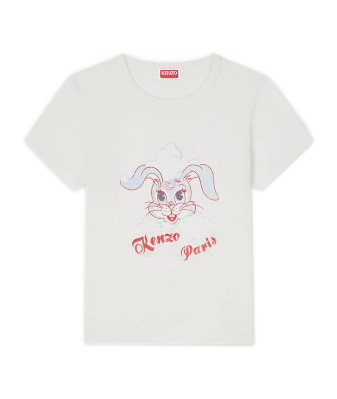 KENZO Белая хлопковая футболка, фото 1