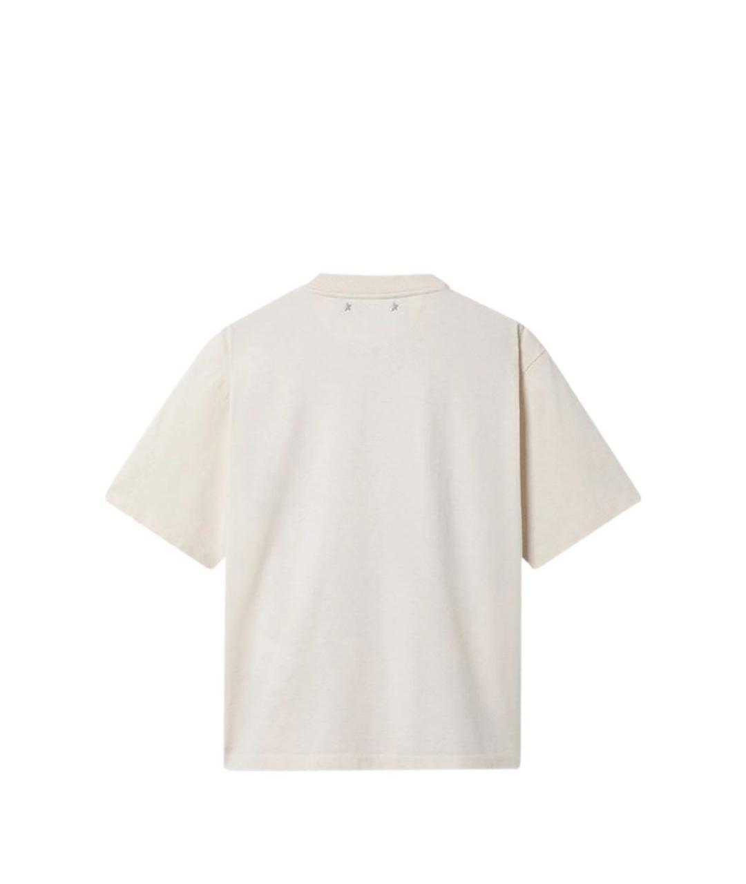 GOLDEN GOOSE DELUXE BRAND Белая хлопковая футболка, фото 2