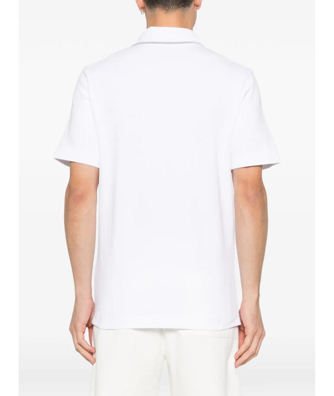 CASABLANCA Белое хлопковое поло с коротким рукавом, фото 4