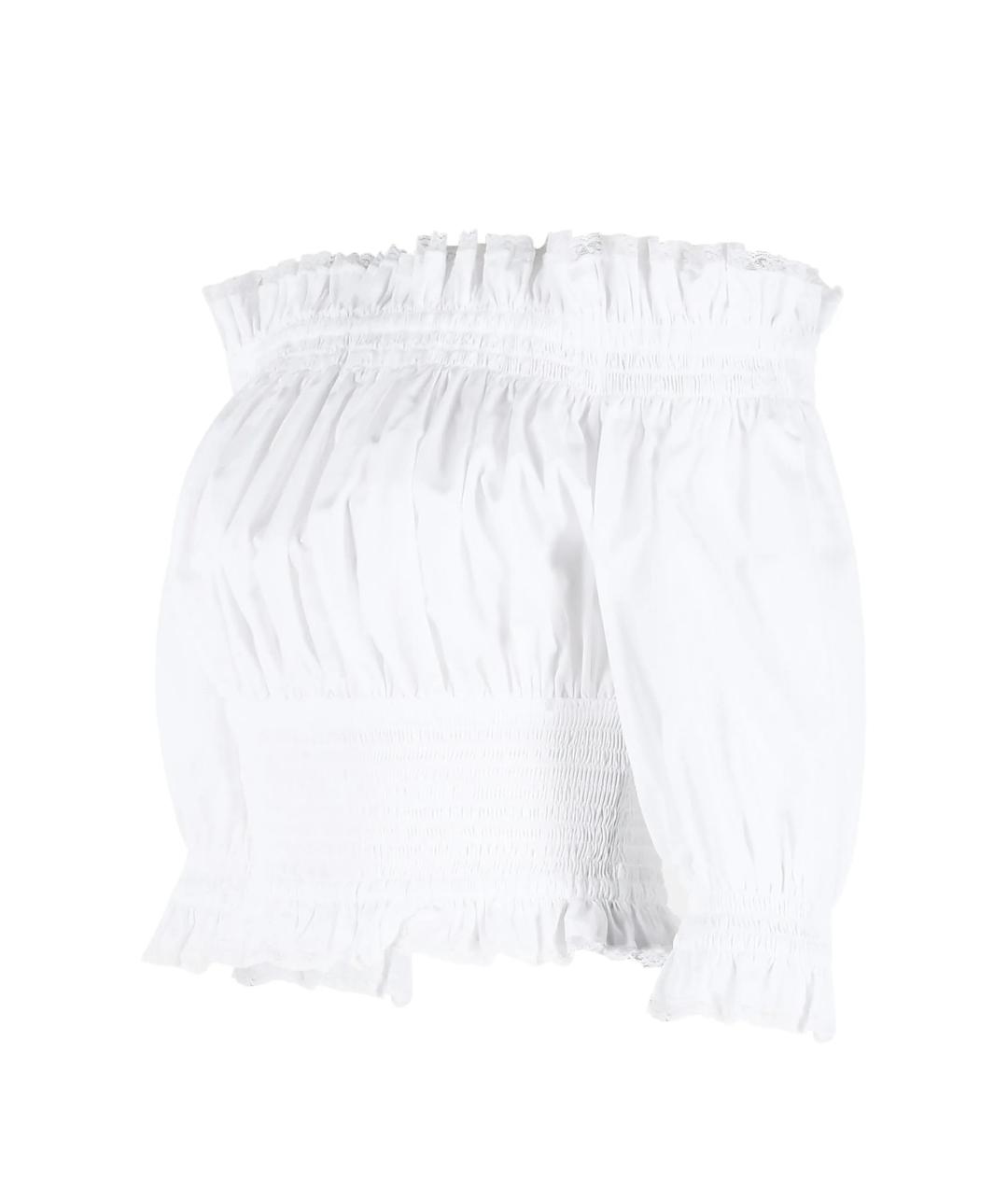 DOLCE&GABBANA Белая хлопковая блузы, фото 3