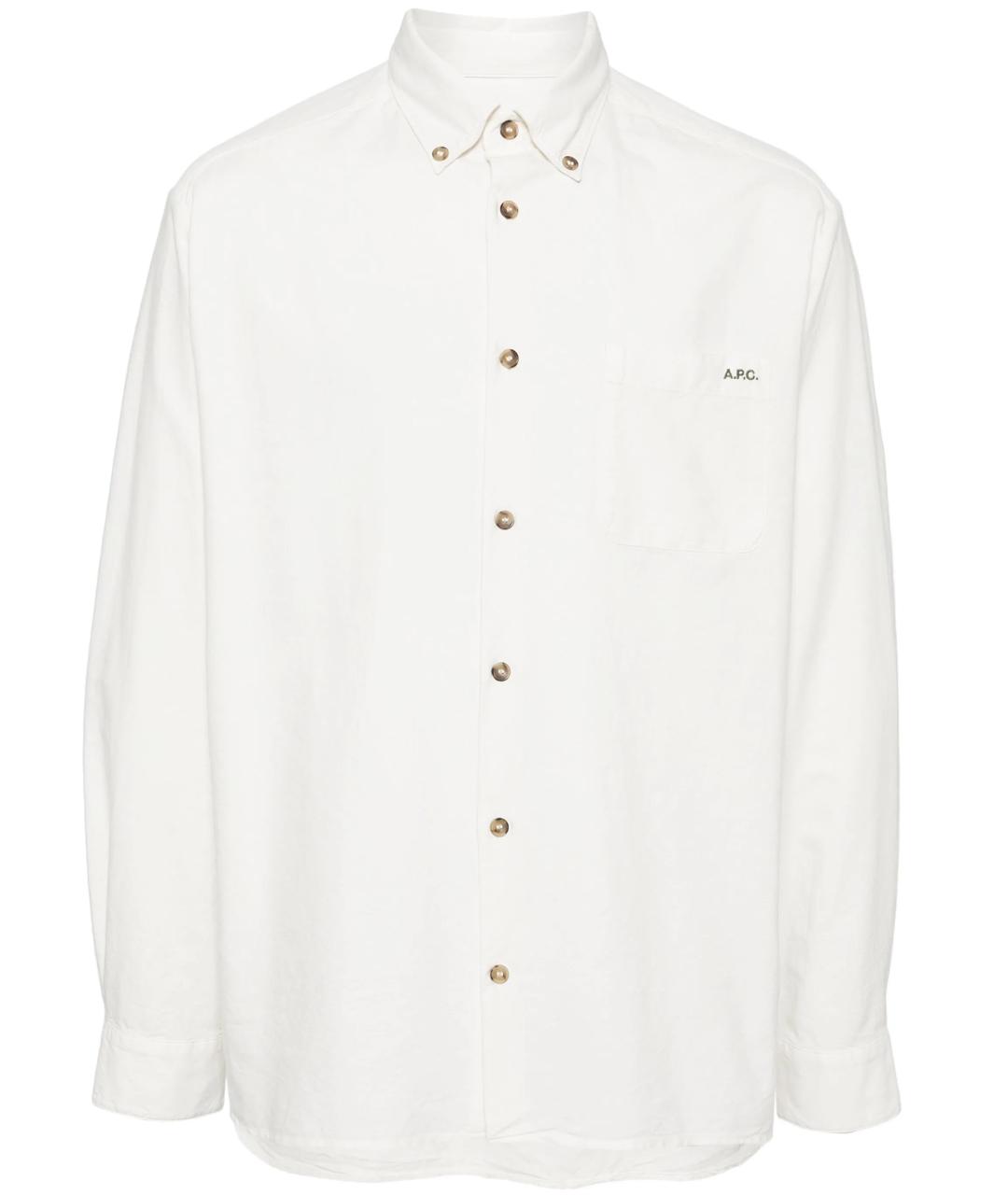 A.P.C. Белая хлопковая кэжуал рубашка, фото 1