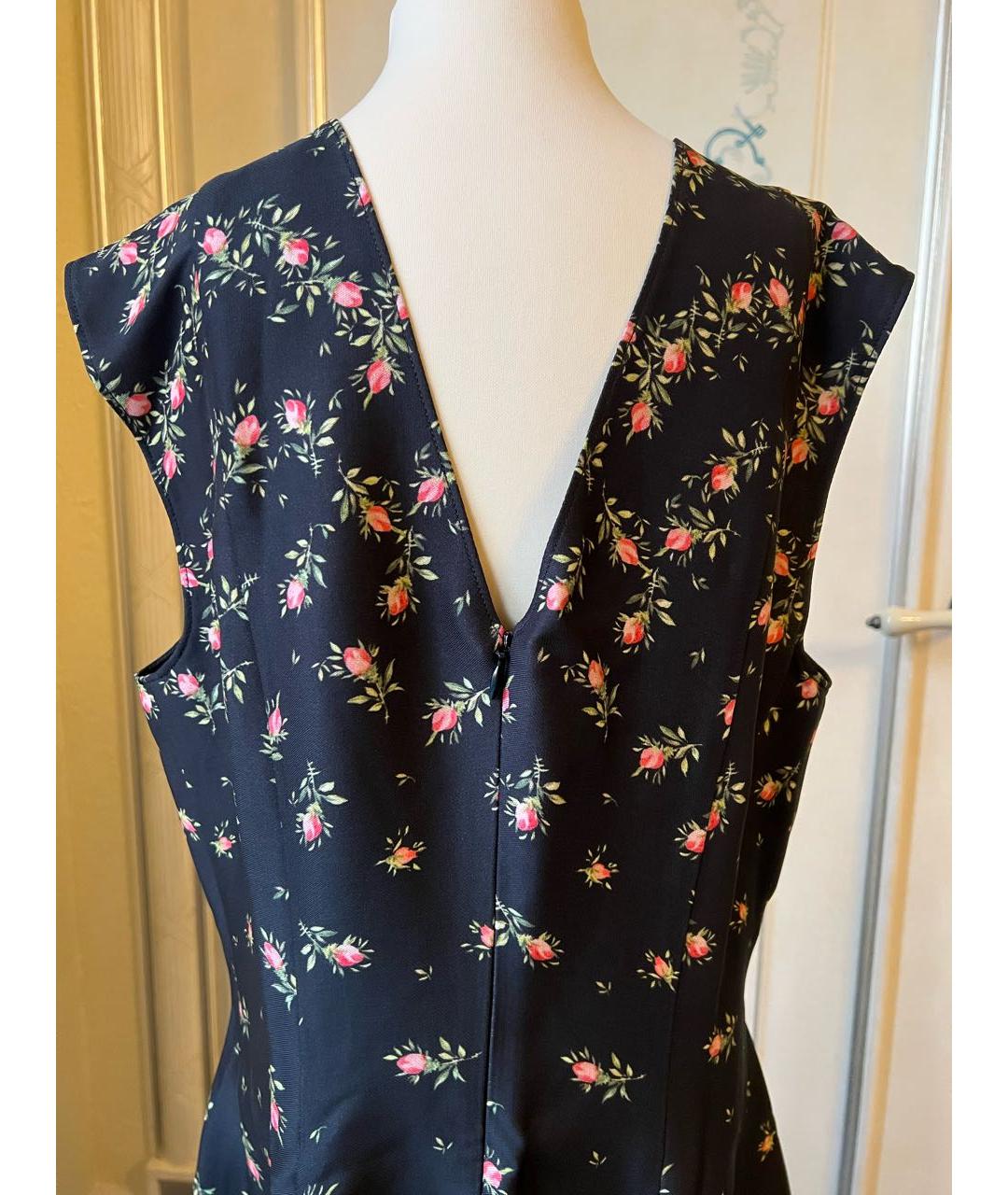 PHILOSOPHY DI LORENZO SERAFINI Черное вискозное повседневное платье, фото 4