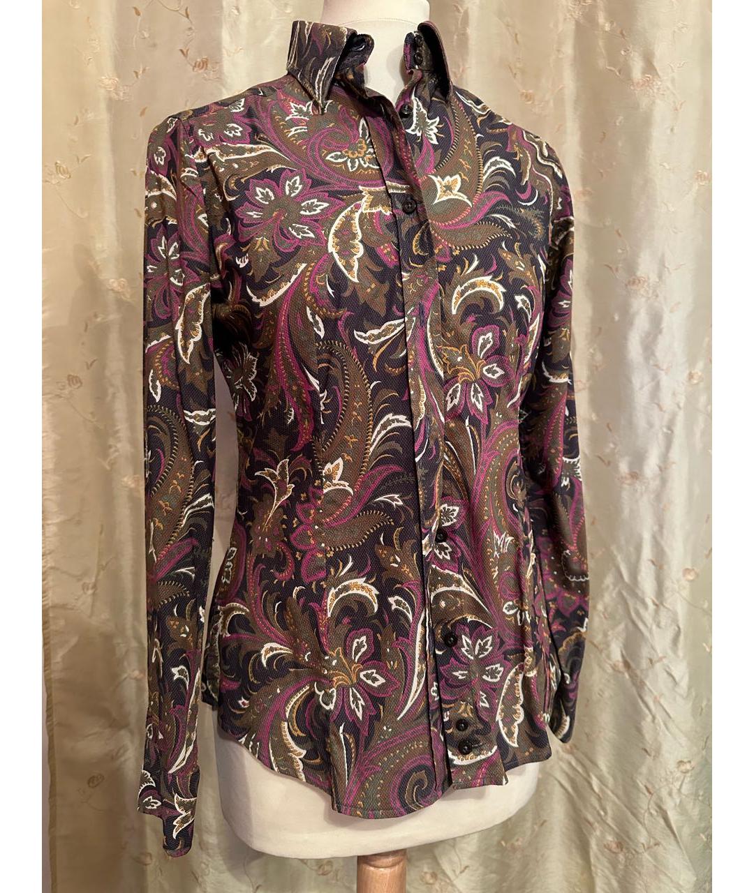 ETRO Мульти хлопко-эластановая рубашка, фото 9