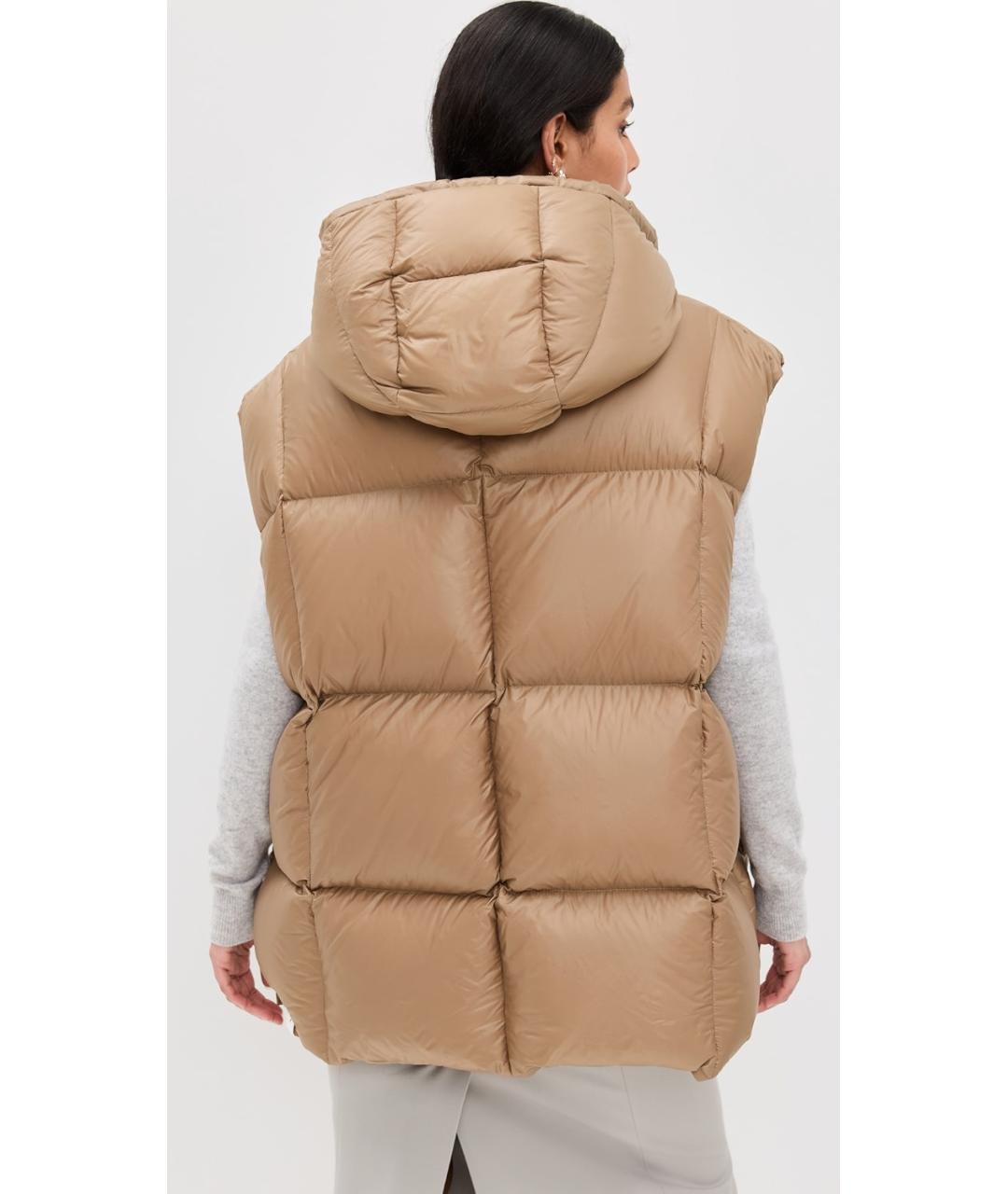 JIL SANDER Коричневый полиамидовый жилет, фото 6