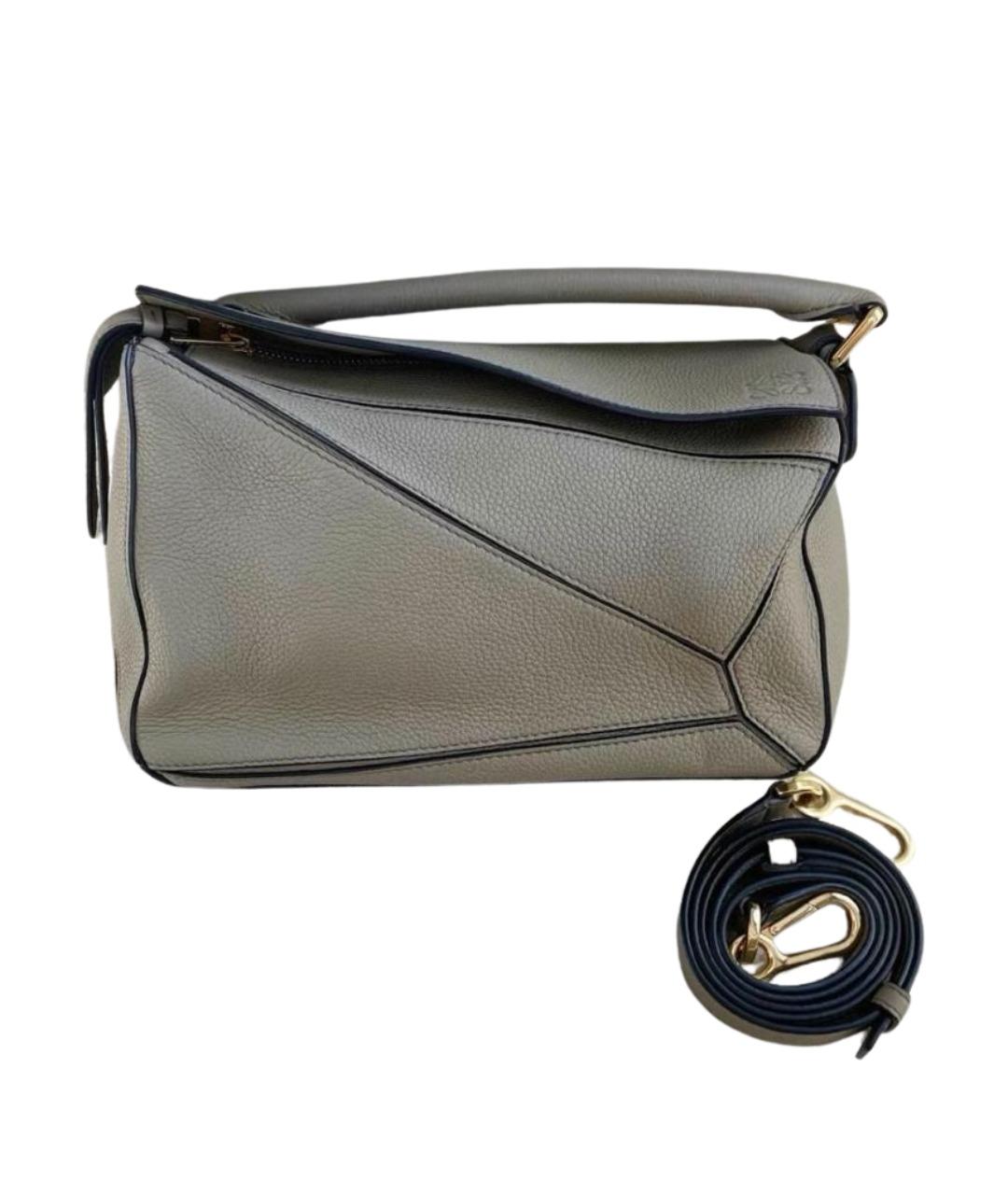 LOEWE Бежевая кожаная сумка через плечо, фото 1