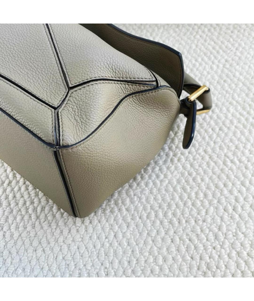 LOEWE Бежевая кожаная сумка через плечо, фото 7