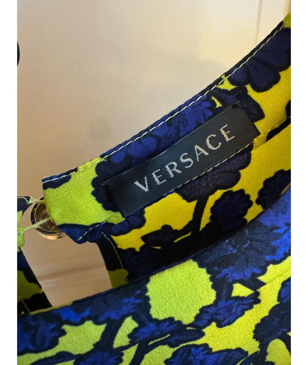 VERSACE Мульти шелковая блузы, фото 6