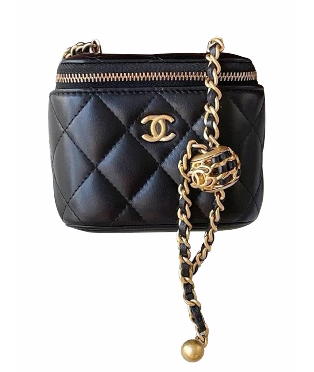 CHANEL Черная кожаная сумка через плечо, фото 1