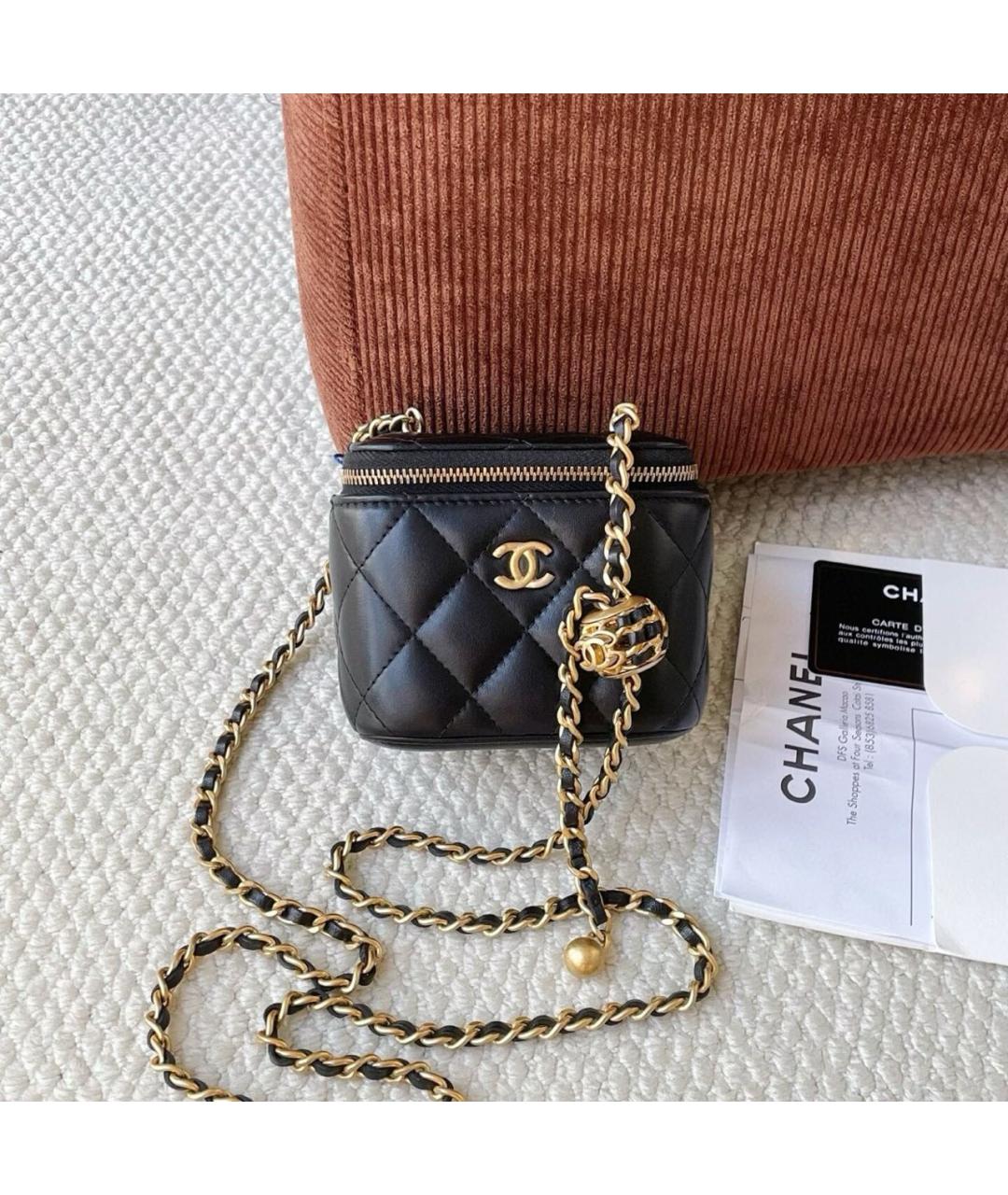 CHANEL Черная кожаная сумка через плечо, фото 9