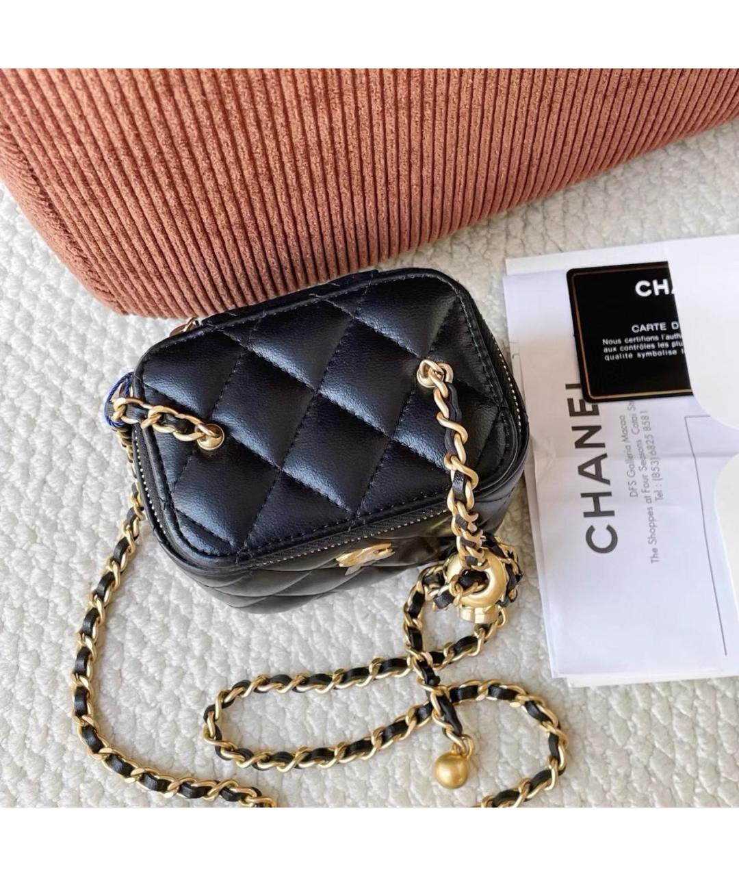 CHANEL Черная кожаная сумка через плечо, фото 3