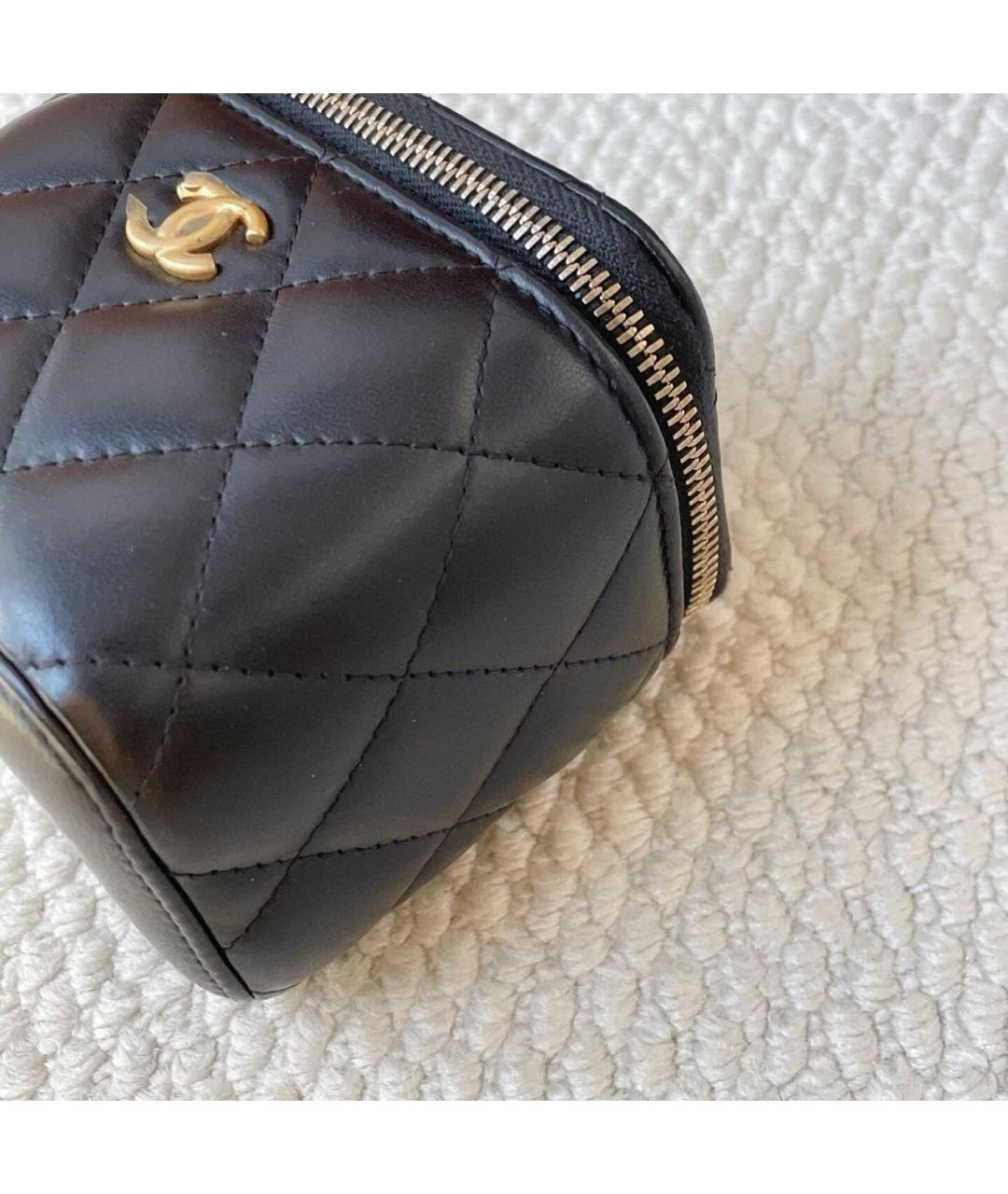 CHANEL Черная кожаная сумка через плечо, фото 7