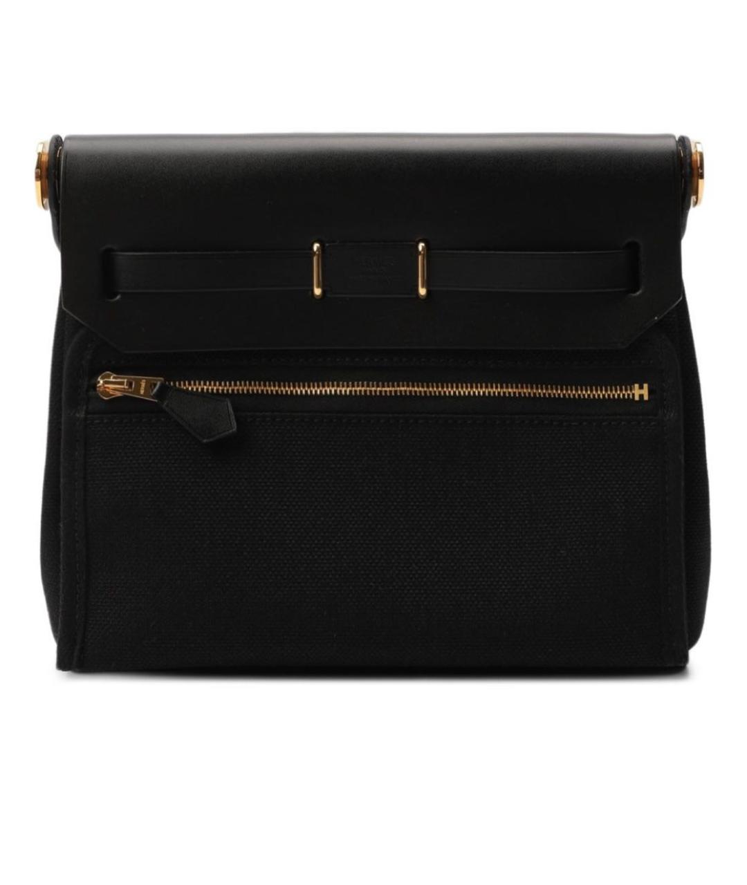 HERMES Коричневая тканевая сумка через плечо, фото 2