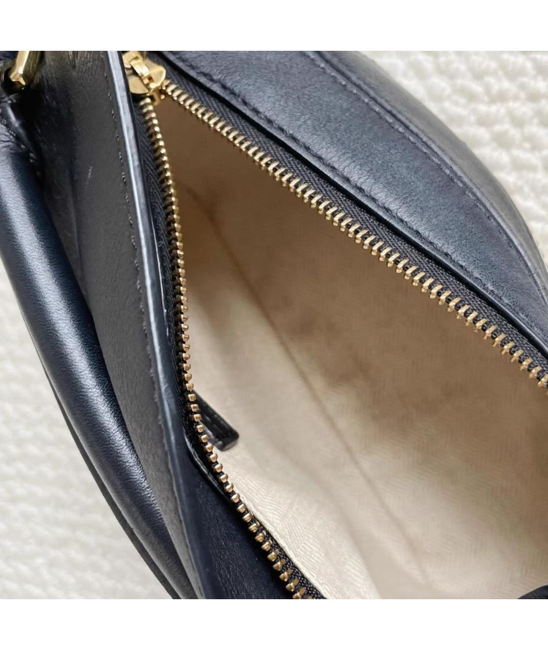 LOEWE Черная кожаная сумка с короткими ручками, фото 8
