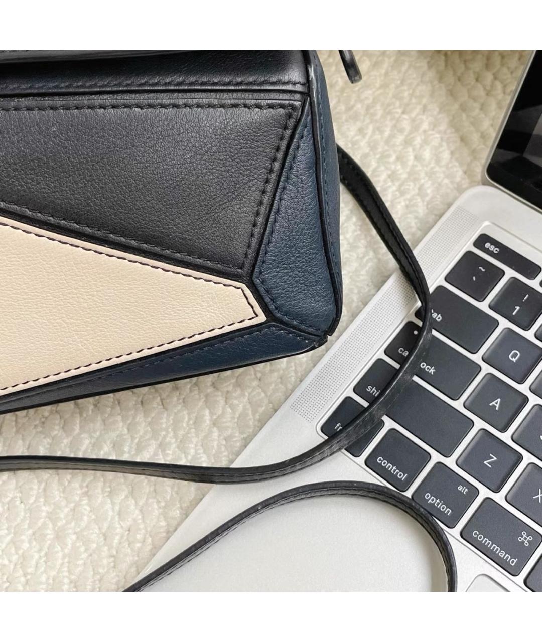 LOEWE Черная кожаная сумка с короткими ручками, фото 3