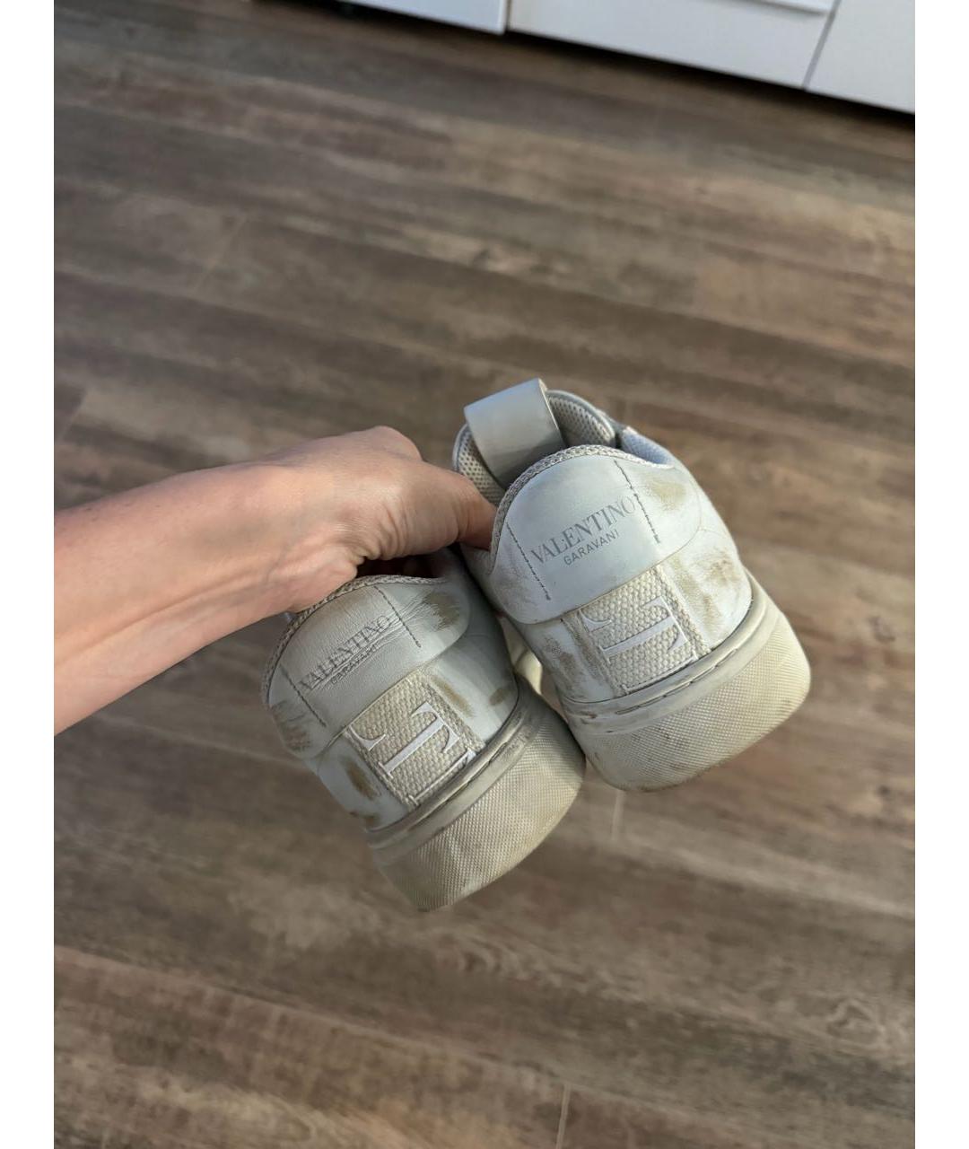 VALENTINO Белые кожаные кеды, фото 4