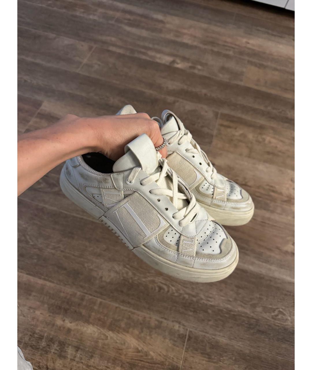 VALENTINO Белые кожаные кеды, фото 2