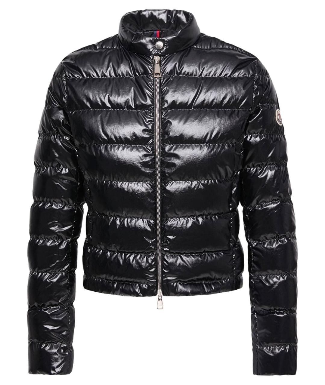 MONCLER Черный полиамидовый пуховик, фото 1