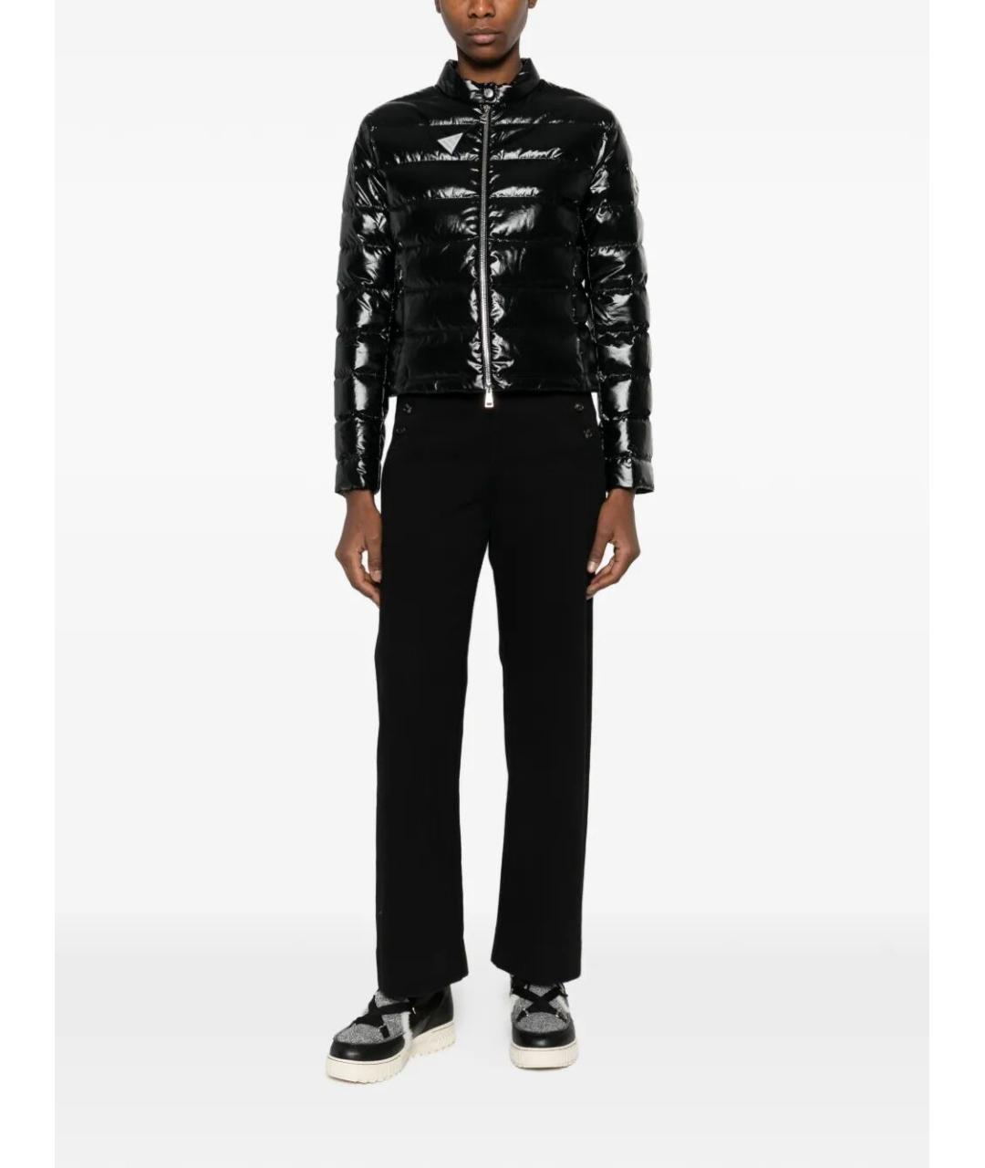 MONCLER Черный полиамидовый пуховик, фото 2