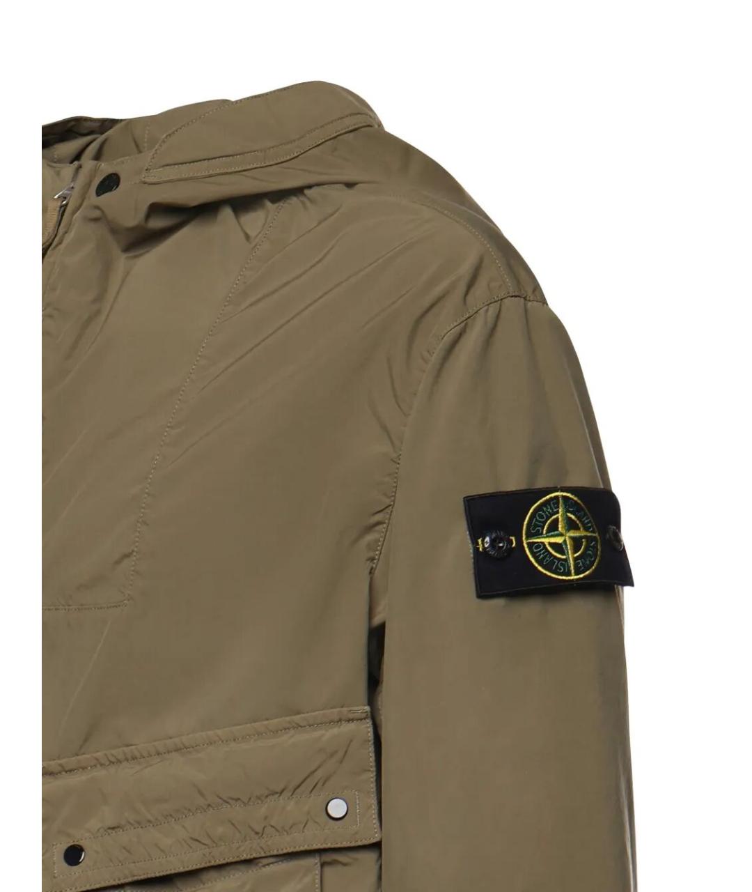 STONE ISLAND Хаки полиэстеровая куртка, фото 3