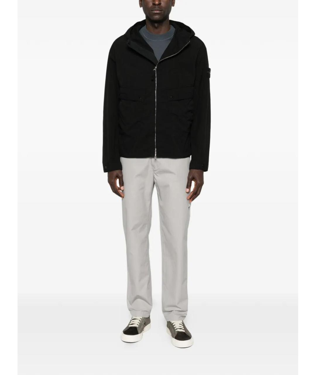 STONE ISLAND Черная полиэстеровая куртка, фото 2