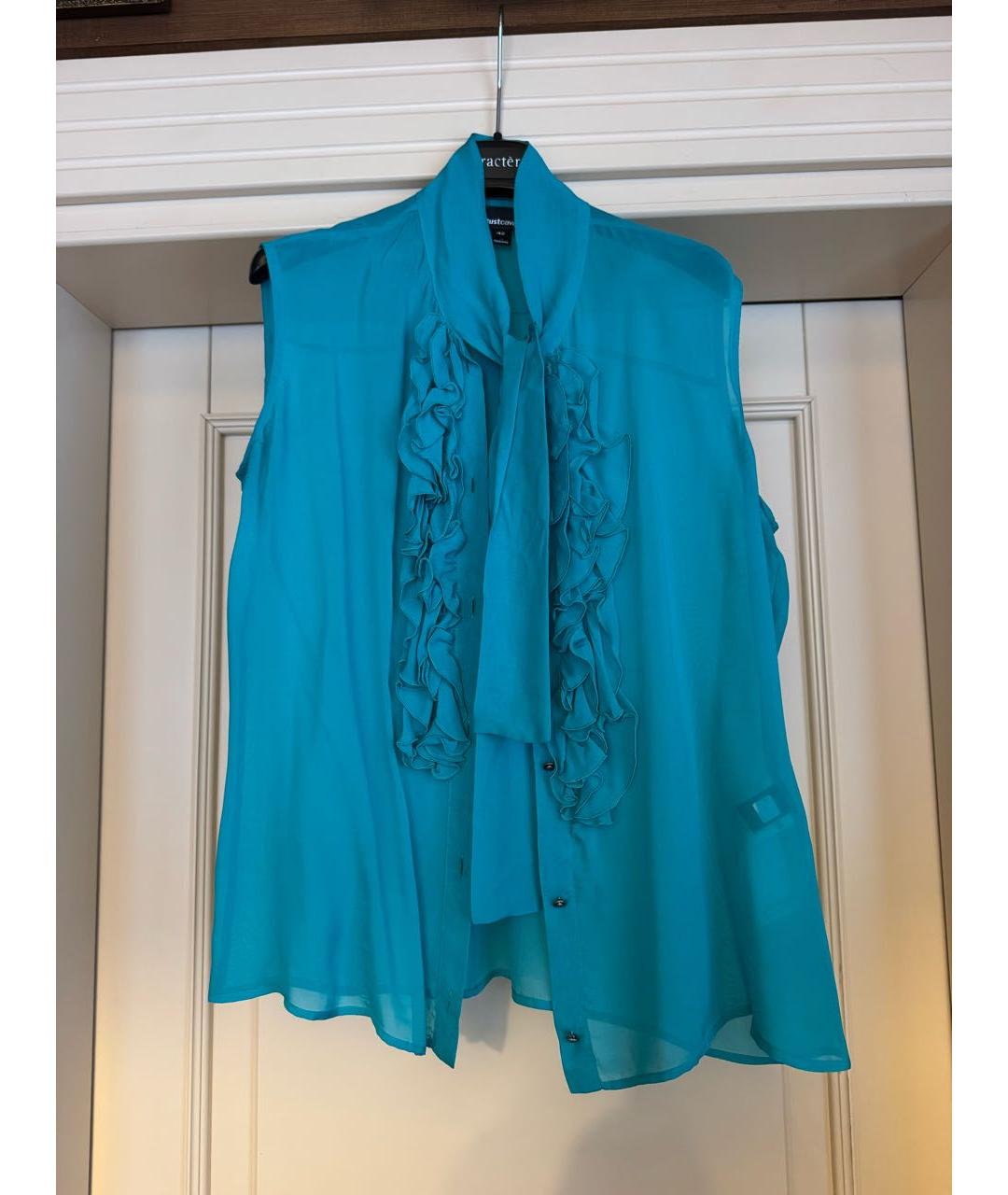 JUST CAVALLI Бирюзовая блузы, фото 9