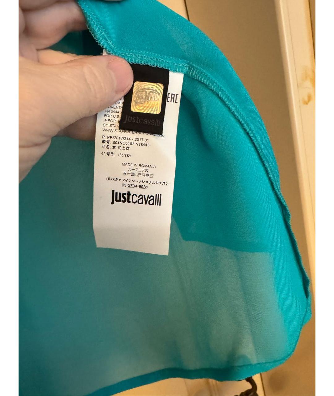 JUST CAVALLI Бирюзовая блузы, фото 6