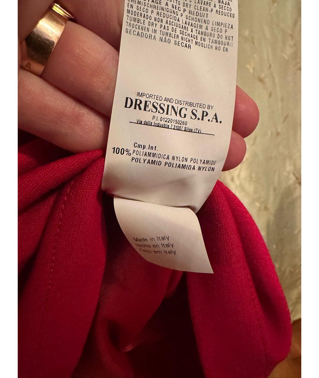 CAVALLI CLASS Красное хлопковое вечернее платье, фото 7