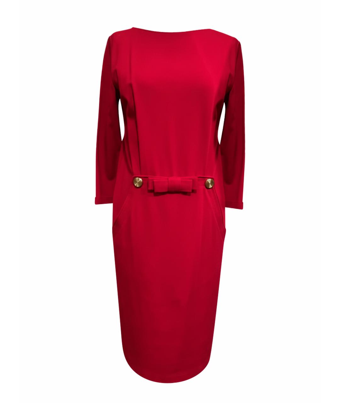 CAVALLI CLASS Красное хлопковое вечернее платье, фото 1