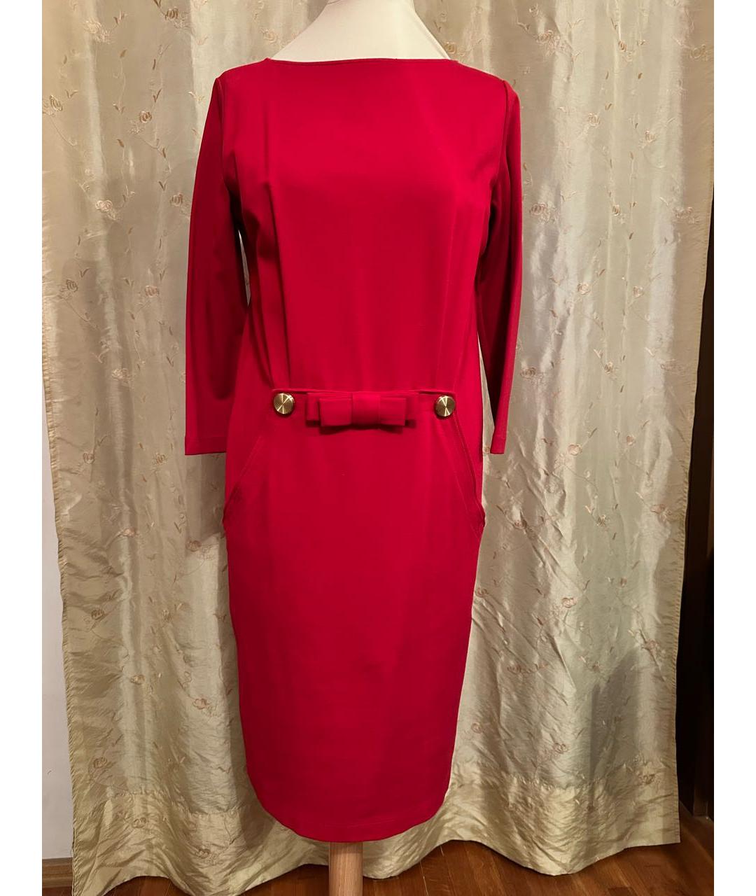 CAVALLI CLASS Красное хлопковое вечернее платье, фото 9