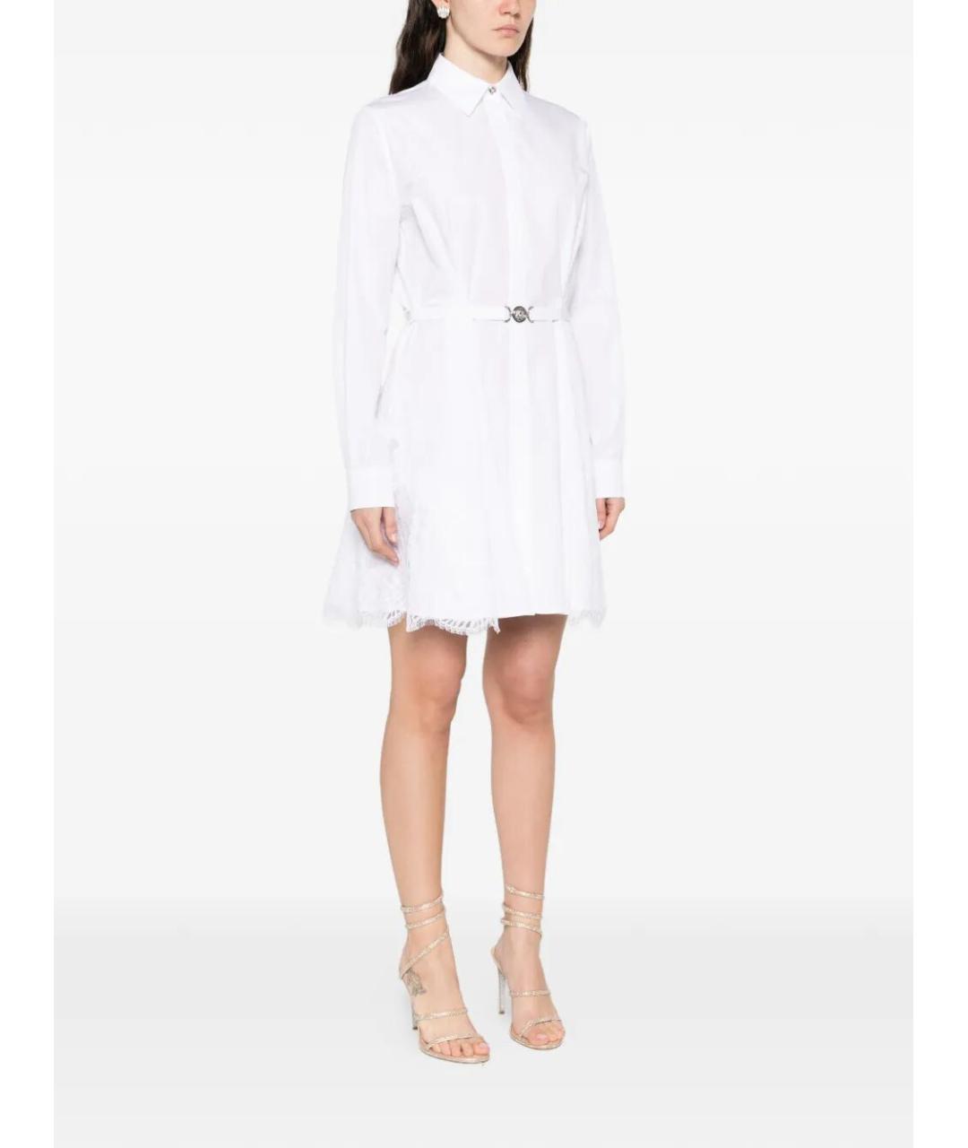 VERSACE Белое хлопковое коктейльное платье, фото 2