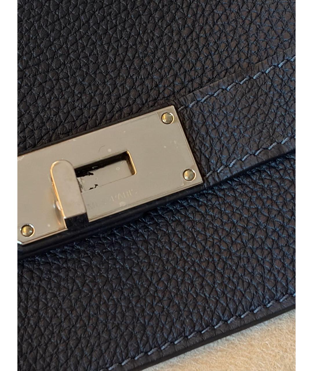 HERMES Черная кожаная сумка на плечо, фото 4