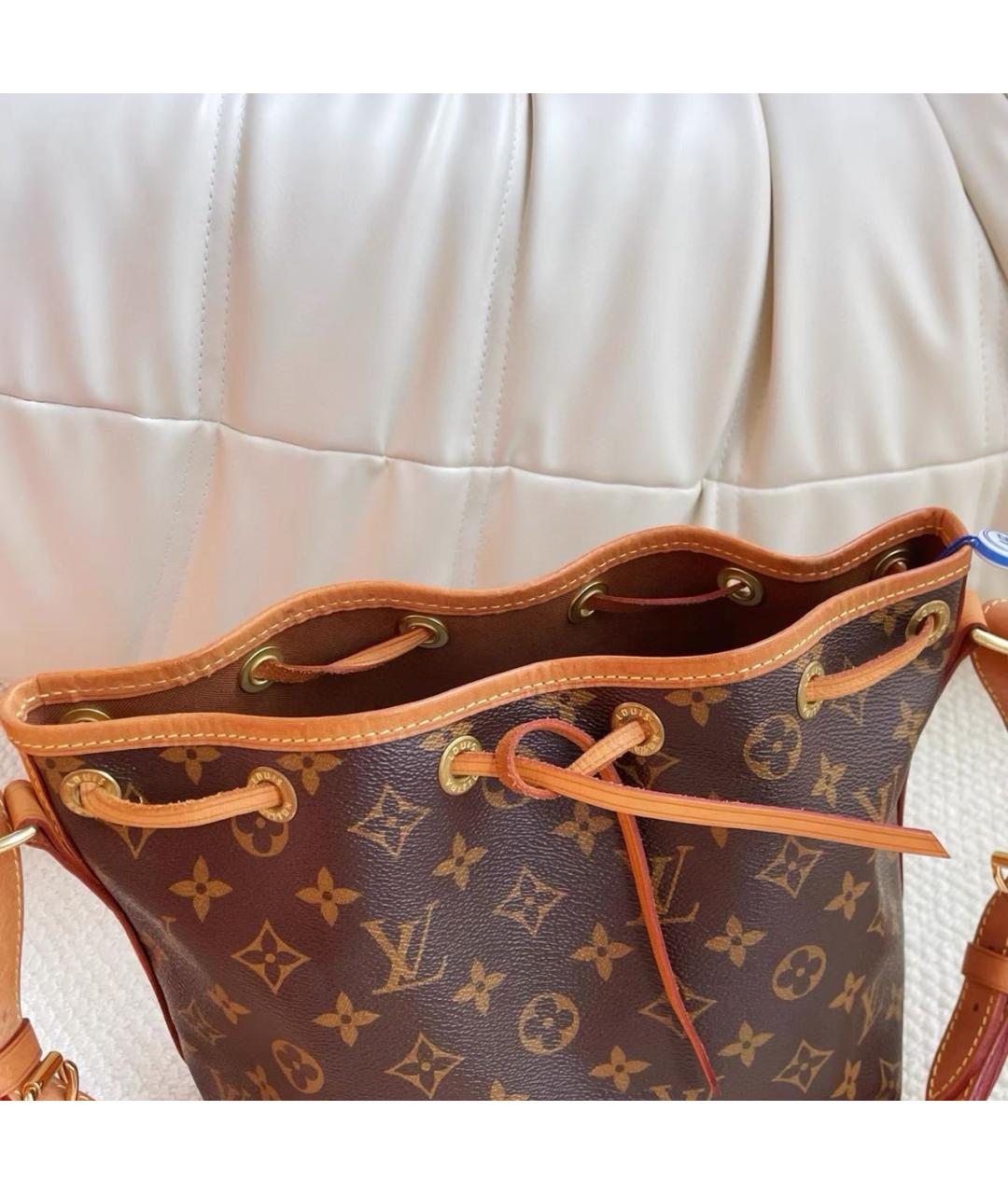 LOUIS VUITTON Коричневая кожаная сумка тоут, фото 3