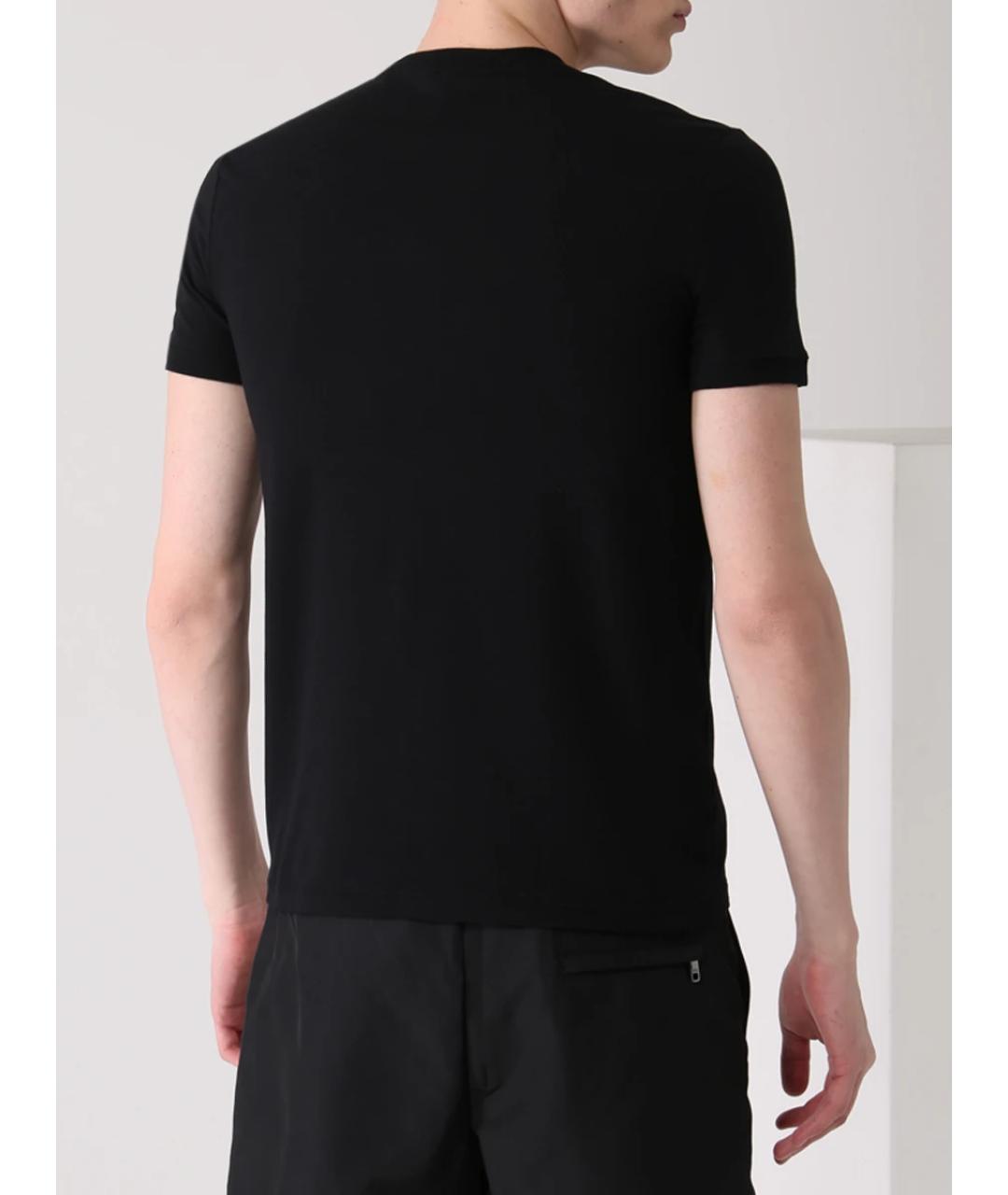 DOLCE&GABBANA Черная хлопковая футболка, фото 3