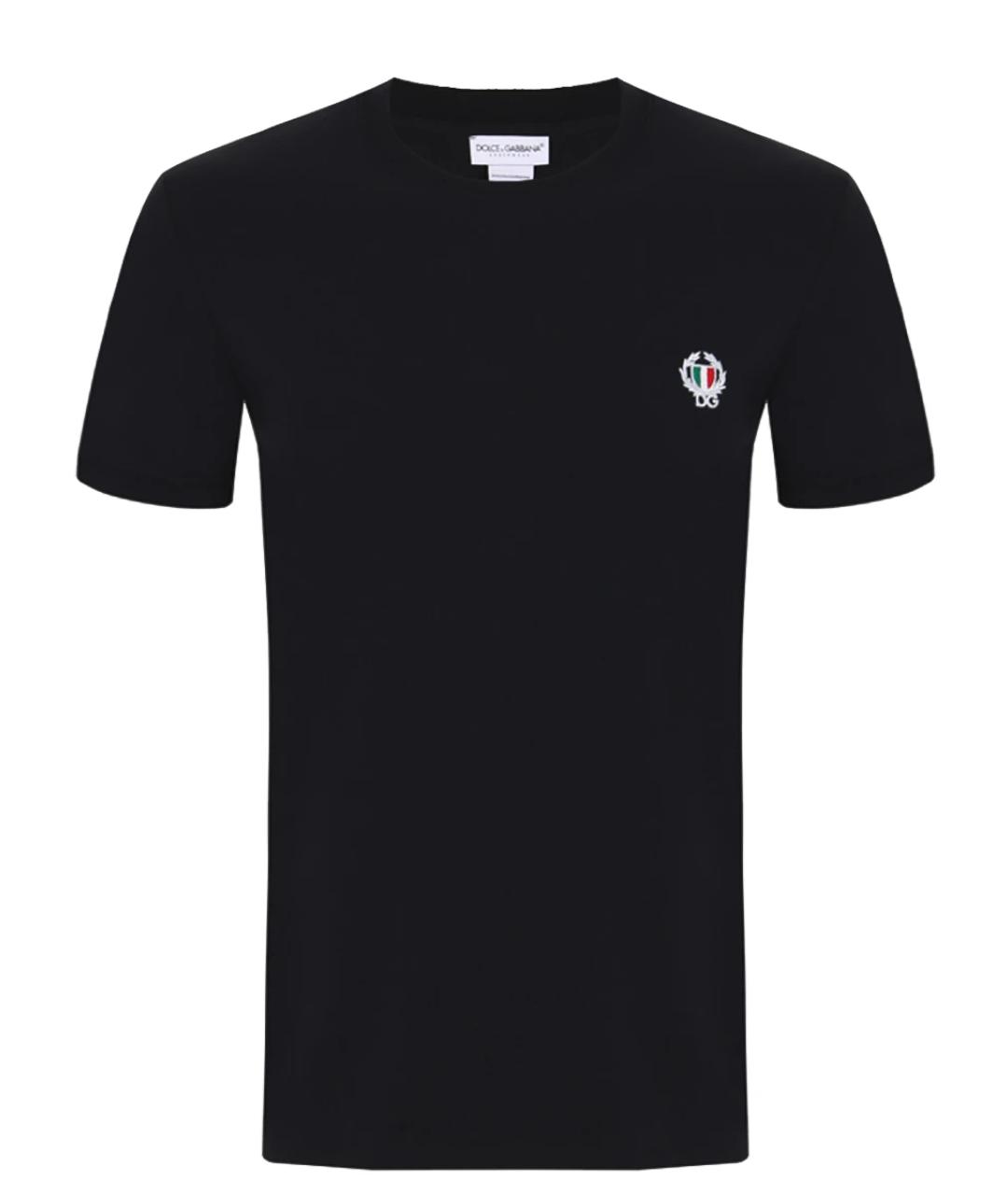 DOLCE&GABBANA Черная хлопковая футболка, фото 1